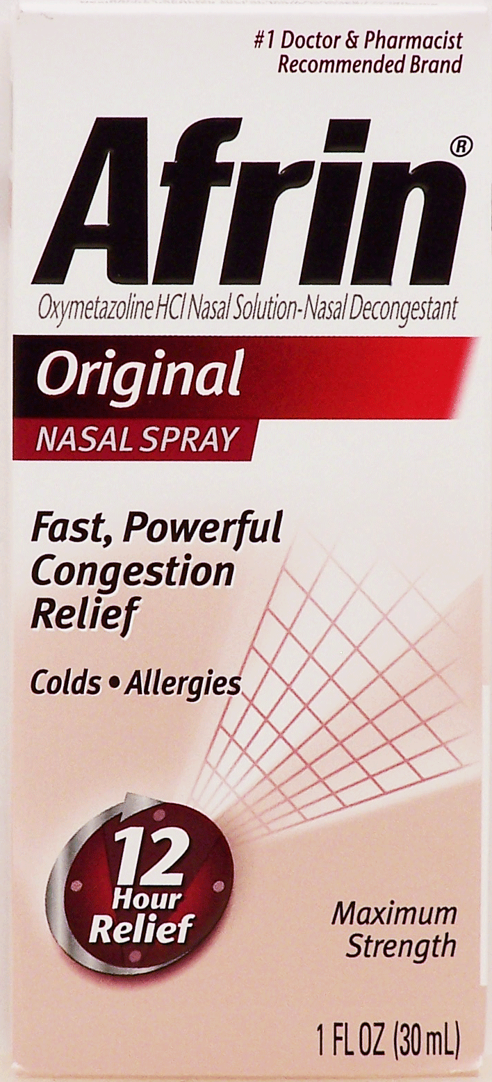 Afrin&nbsp;&nbsp;original, relieves nasal congestion, 12 hour relief Full-Size Picture